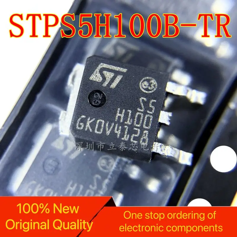 【5PCS】Original STPS5H100B-TR STPS5H100B silk screen S5H100 TO-252 diode 5A100V