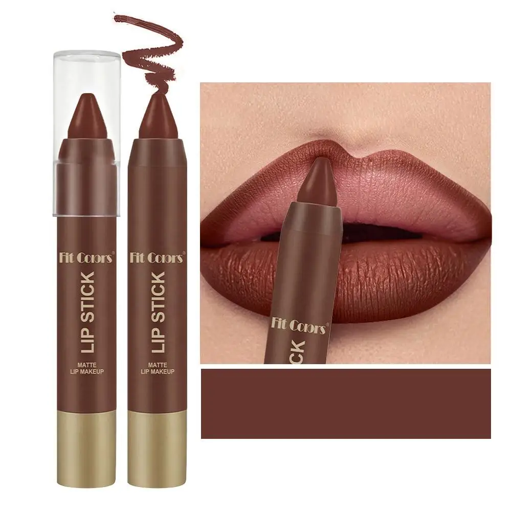 Matita per rossetto opaco Penna per labbra a lunga durata, cosmetico snellente facile da scivolare per tutti i tipi di pelle, sistema di colori misti
