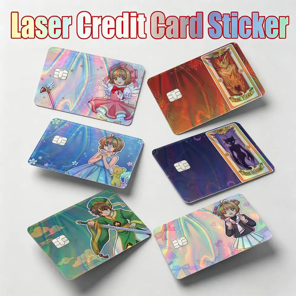 CCS C-Cardcaptor-R S-Sakura-A Laser Reflective Card Skin Sticker For Debit Credit Card