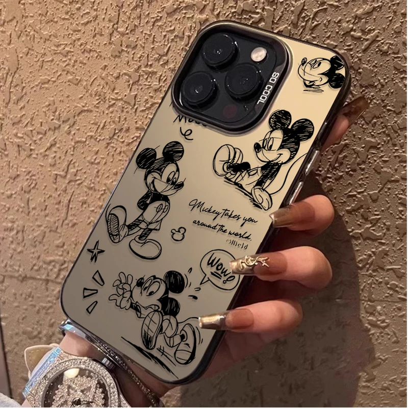 Disney Mickey Minnie Coppia Art Custodia rigida per Samsung Galaxy S23 S24 S25 S22 Ultra S21 Plus FE A56 A36 A26 5G A16 A06 4G Nota 20