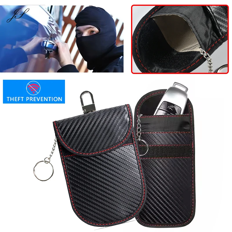 

1 шт., защитный коробка для автомобильного ключа, клетка Фарадея, пакет с дистанционным управлением, защитная упаковка с RFID-защитой без ключа, автомобильные аксессуары