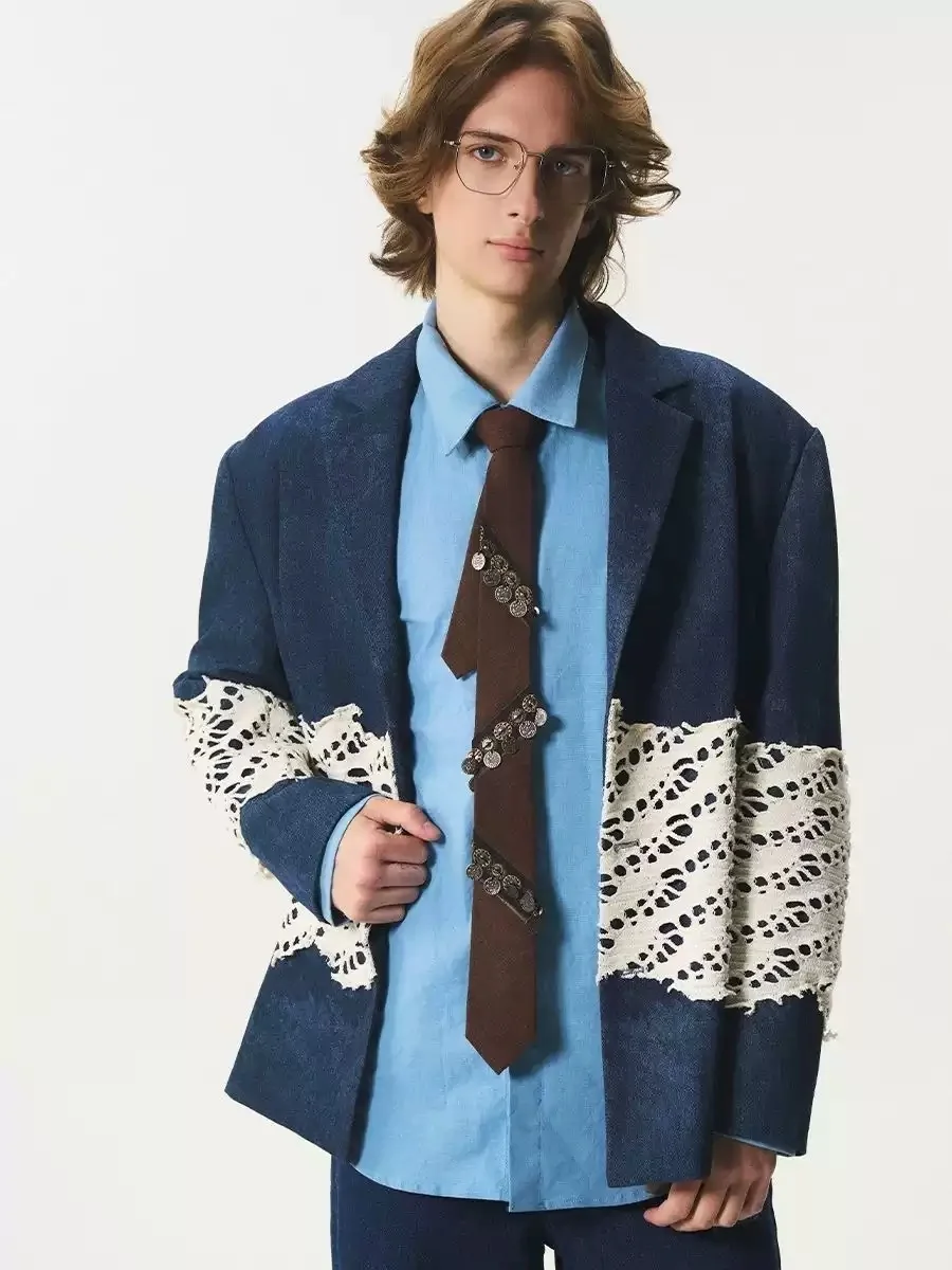 

Коричневый галстук с кисточками унисекс, нишевый дизайн, модный, особый ретро-стиль, для рубашек и униформы, аксессуар для одежды