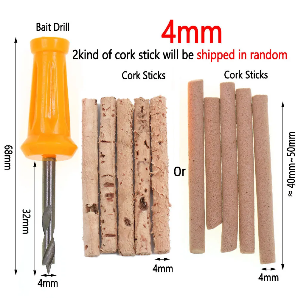 Corer de corcho para cebo de carpa con broca inoxidable - imagen 2