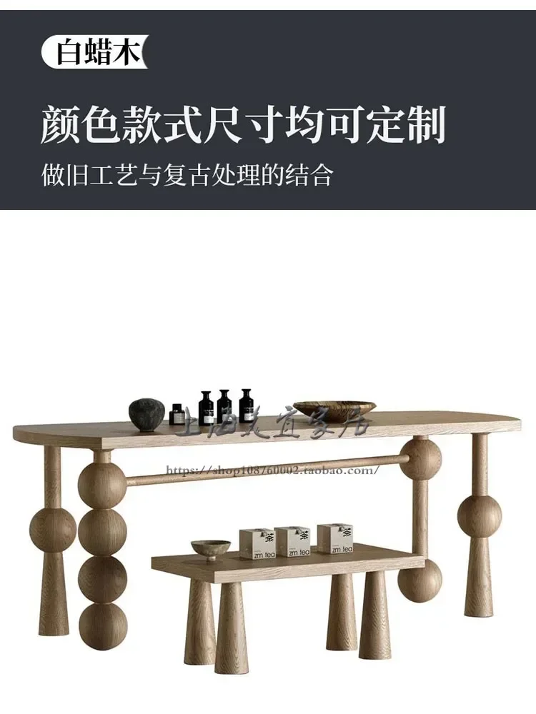 

American Retro Solid Wood Dining Table French Carved Designer Restaurant Dining Table Minimalist Creative Rectangle Desk