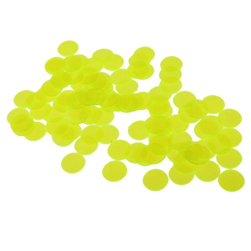 100Pcs Transparent Counters Bingo Chip Plastic Counting Counters Marker for Kids Math Education, Game, Multiple Color