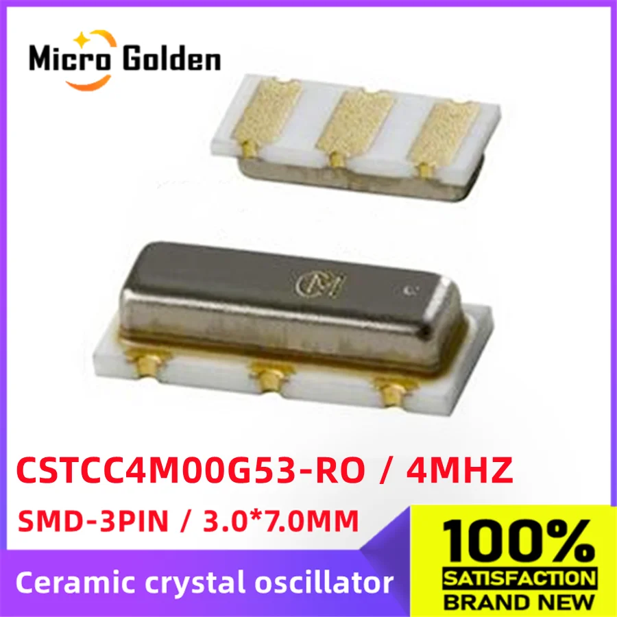 (10pcs) CSTCC4M00G53-RO 4M 4MHZ SMD 3070 3Pin 3*7mm Ceramic crystal oscillator Quartz Resonator 4.000MHZ SMD-3 MURATA