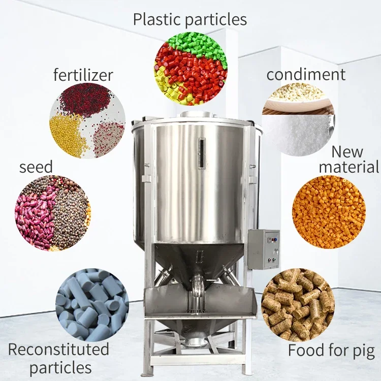 Automatic Stainless Vertical Plastic Blending Silo Plastic Material Mixing Machine Mixer Silo for Waste Plastic Recycling