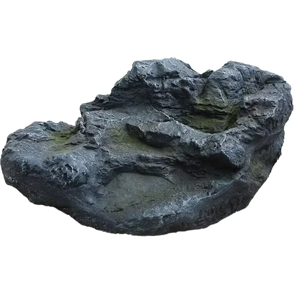 Lightweight Fiberglass Rock Cover with Natural Texture for Outdoor Landscaping and Well Pumps, 46x35x24cm