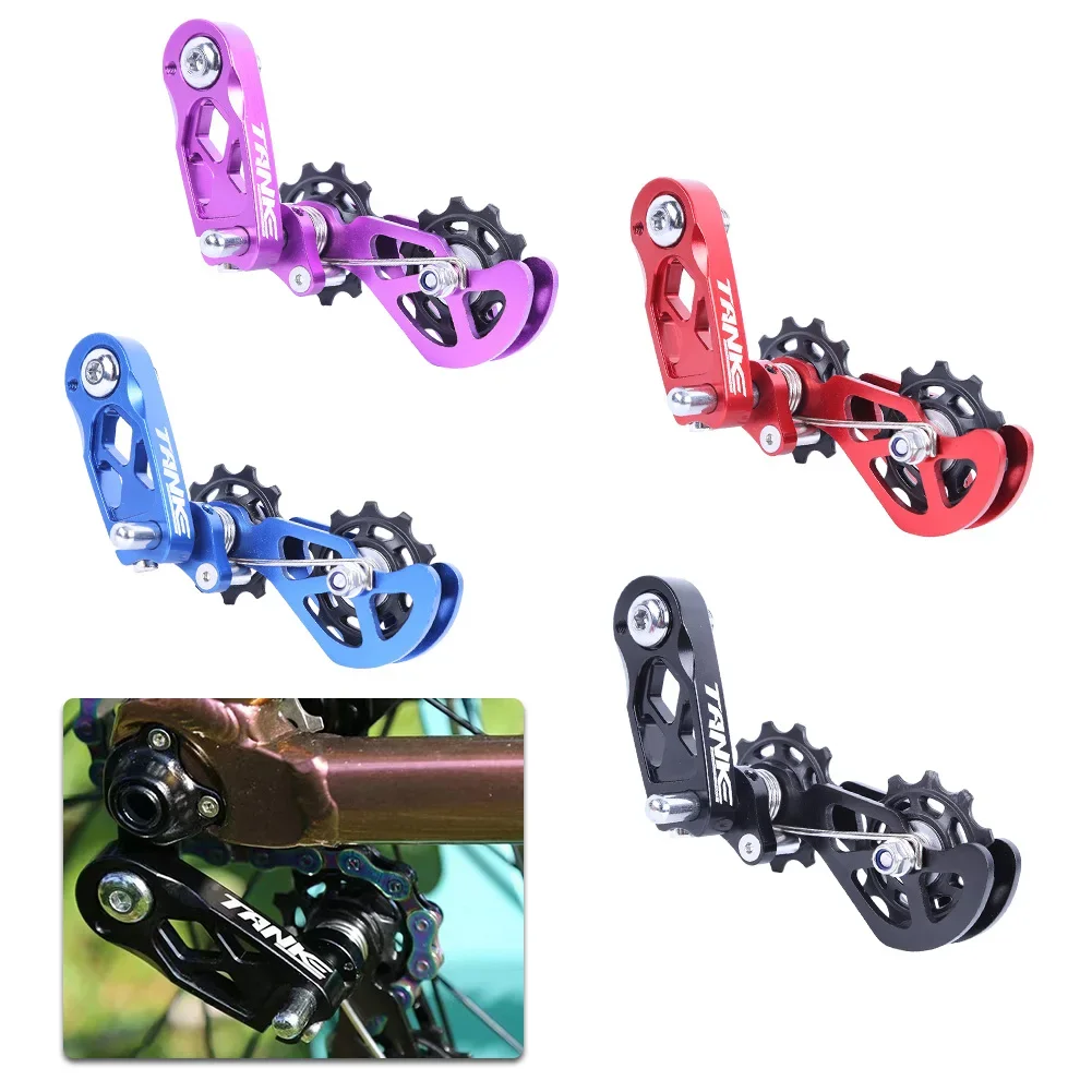 Bike Rear Derailleur Single Speed Converter Bicycle Chain Tensioner Use For 8 Speed Up To 12 Speed Bicycle Chain Guide   2 0 2 4