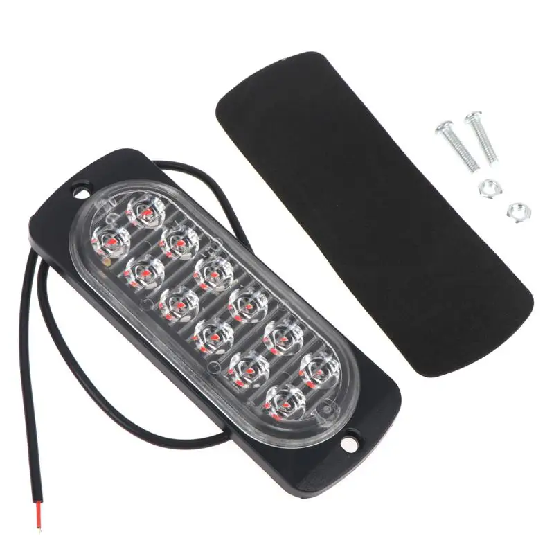 High Brightness 12LED Car Rear Red Fog Lights 2Pcs 12V 24V Universal Emergency Lamps for Truck Van Bus