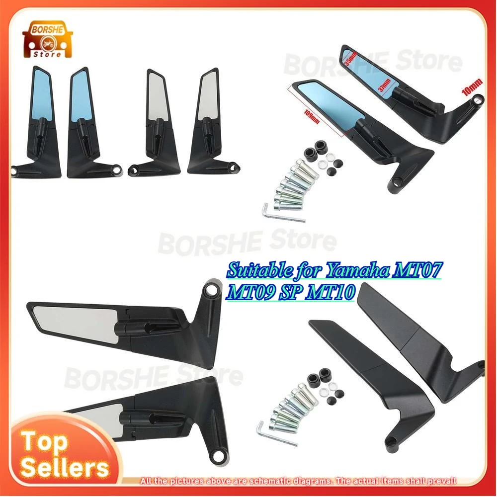 

Motorcycle Adjustable Windshield Mirrors Suitable for Yamaha MT07 MT09 SP MT10