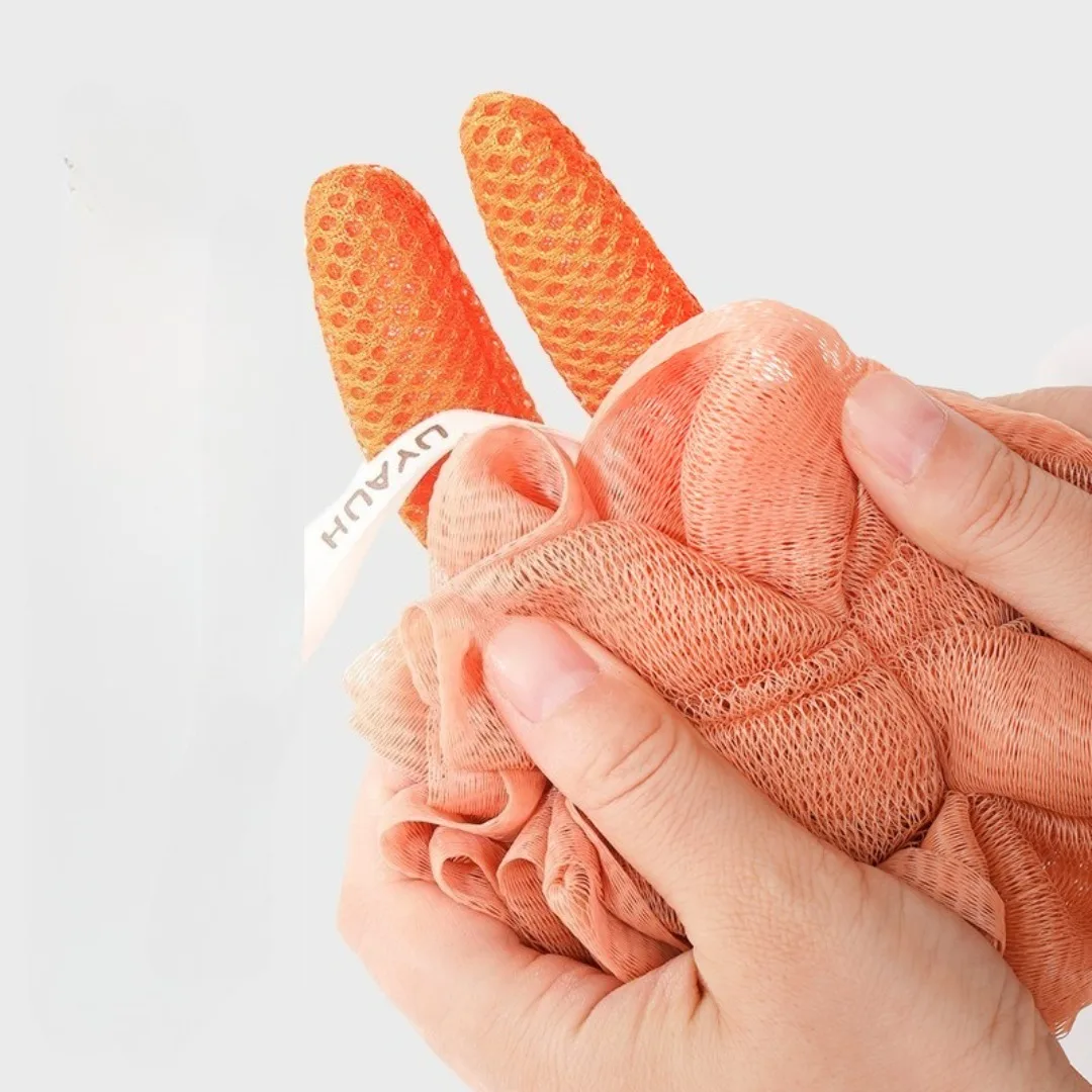 Double-sided Cartoon Bath Sponge Ball Cute Reusable Exfoliating Body Scrubber Portable Shower Deep Cleansing Soft Shower Sponges