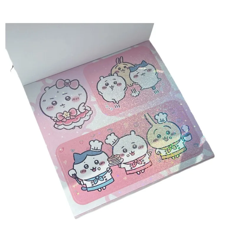 MINISO Chikawas Laser Stickers, Desenhos animados bonitos, Anime Handbook Decoração, Brinquedos infantis de copo de água