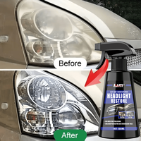 Automotive Headlight refurbishment and repair kit - increase brightness and scratch repair with crystal clear coating