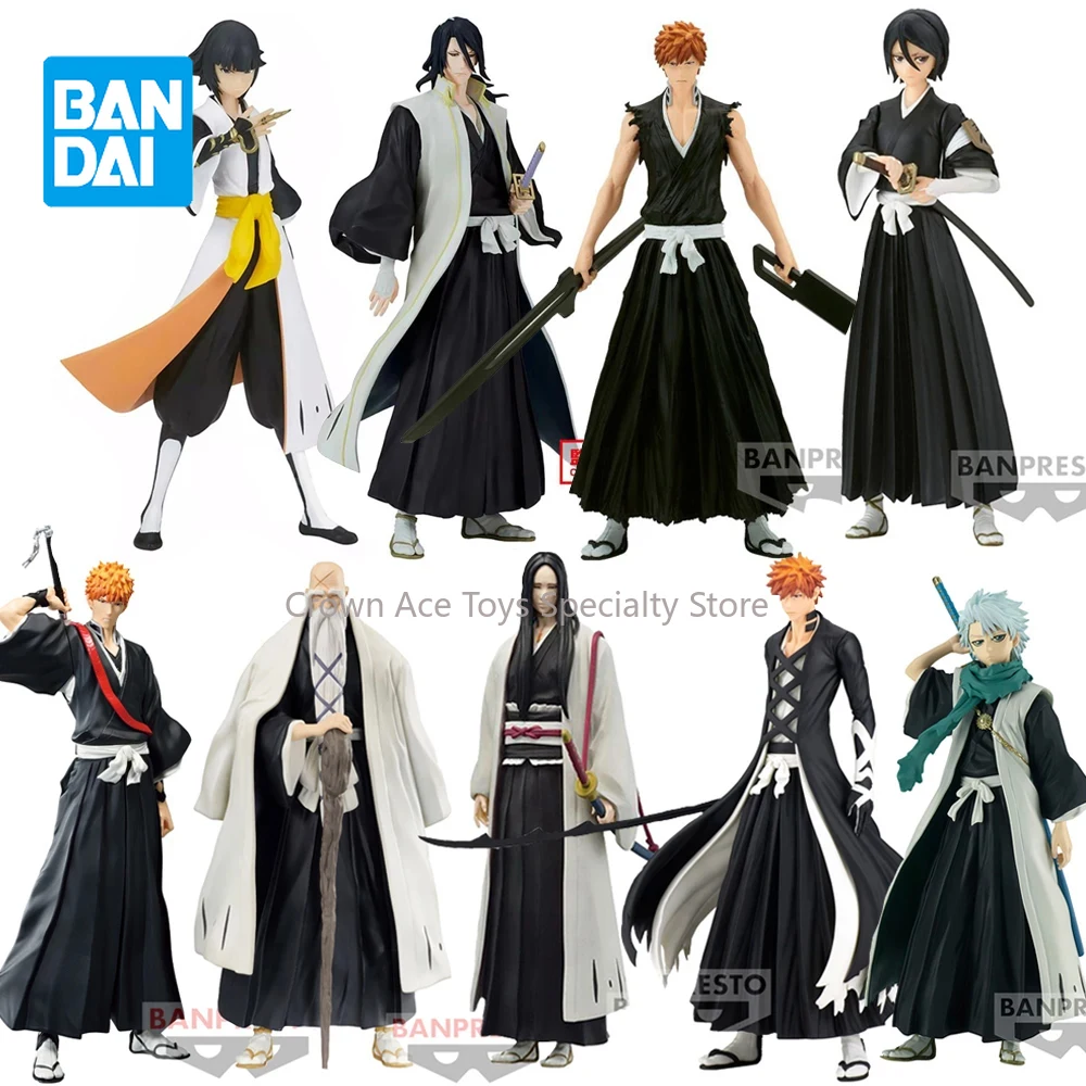 

Bandai Banpresto Solid and Souls Bleach Unohana Retsu Inoue Orihime Zaraki Kenpachi Abarai Renji Anime Figure Model Trendy Toys