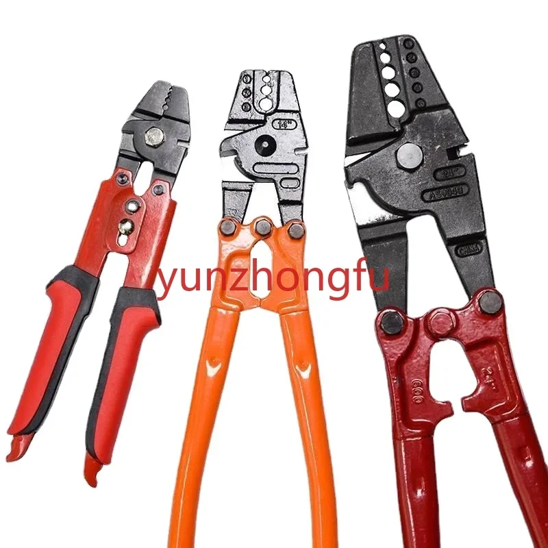 

Hydraulic pliers, aluminum sleeve pliers, steel wire crimping pliers, elliptical dual-use 14 inch copper nose rope