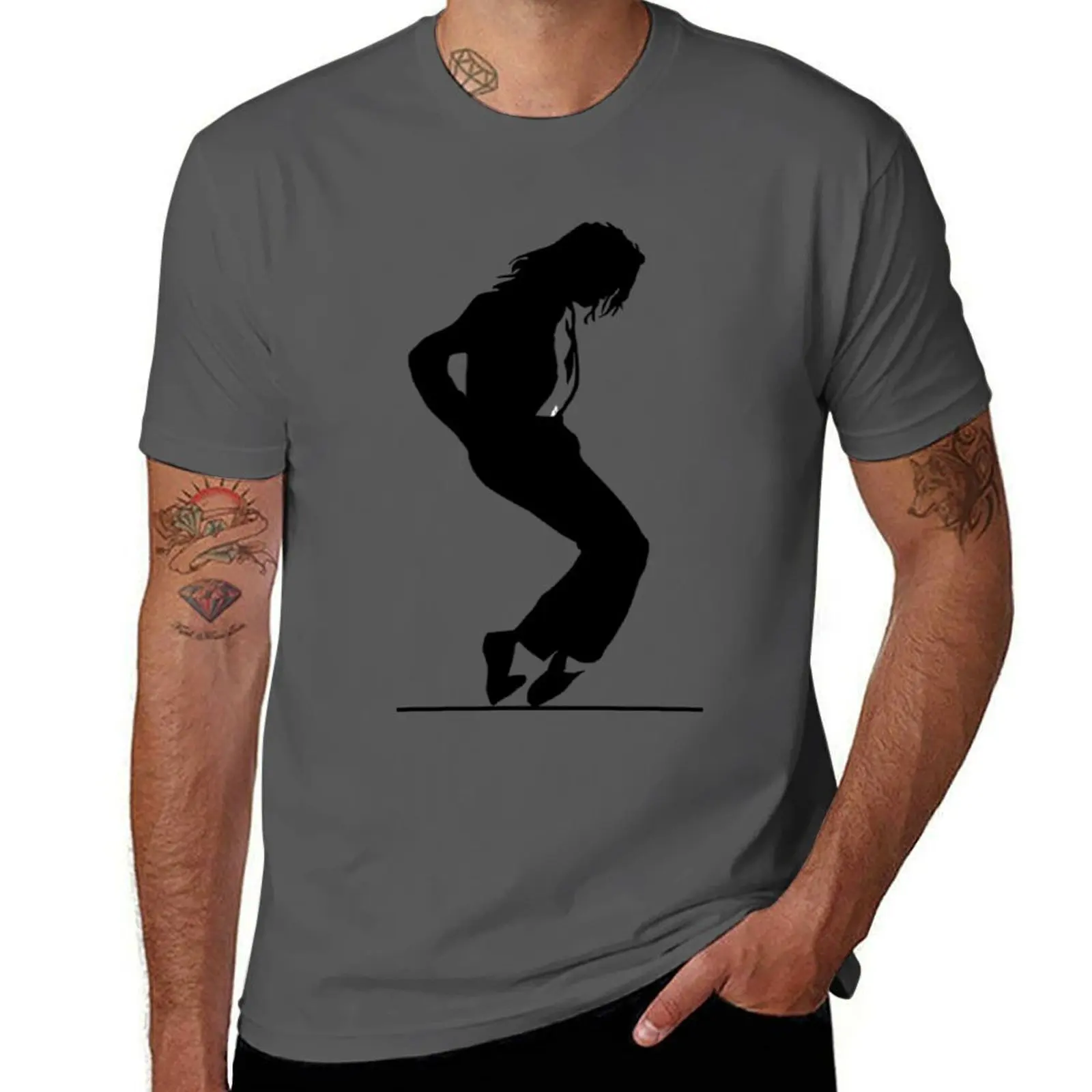 MJ Moonwalk chibi T-Shirt Basic Solid Color Short Sleeve T-Shirt