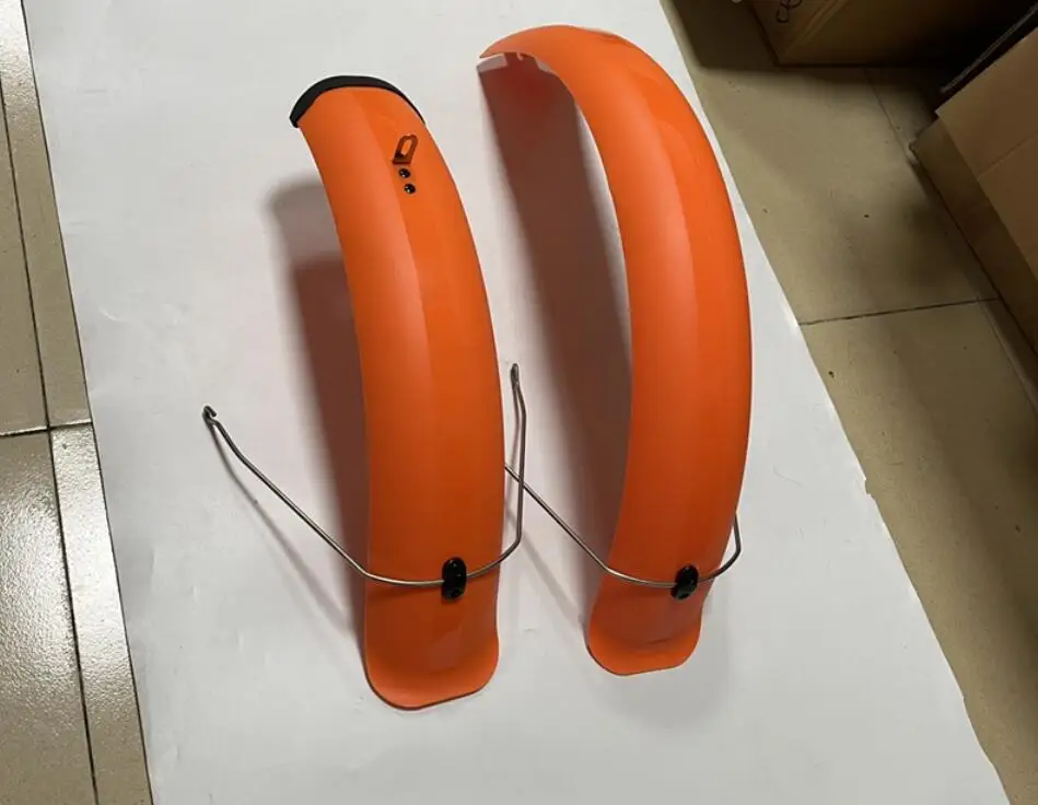 Snow Bike Mudguard, Beach Bike, All-Inclusive, Fat Bicycle, Orange Fender, Bicycle Accessories, 26Inch * 4.0