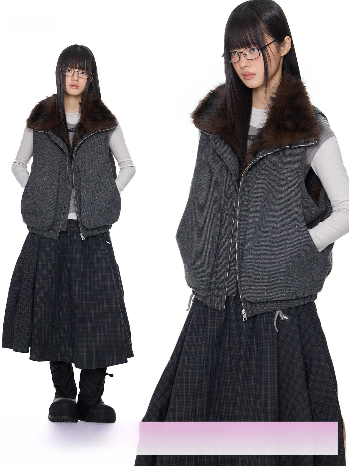 

Женская свободная легкая теплая хлопковая жилетка EZEK с воротником-стойкой, универсальная верхняя одежда для улицы, топ для зимы