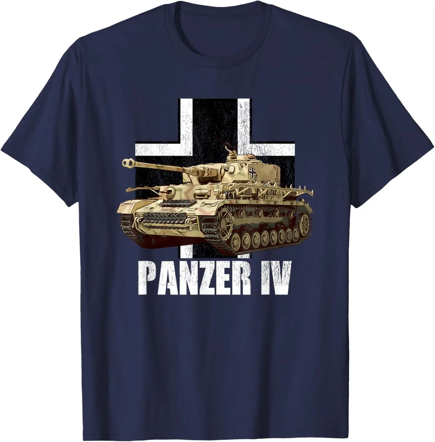 Panzer IV German Medium Tank WW2 Panzer T-Shirt Short Sleeve Casual 100% Cotton Shirts