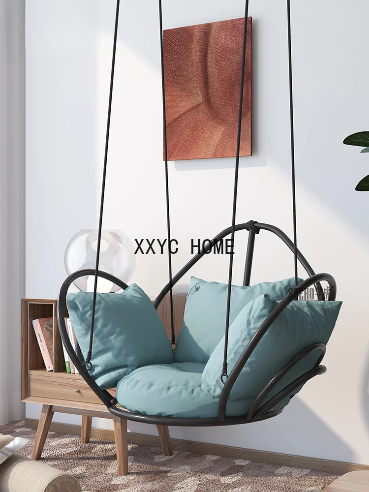 Hanging Basket Rattan Hanging Chair Home Lazy Hammock Balcony Cradle Chair Adult Swing Indoor Outdoor Recliner