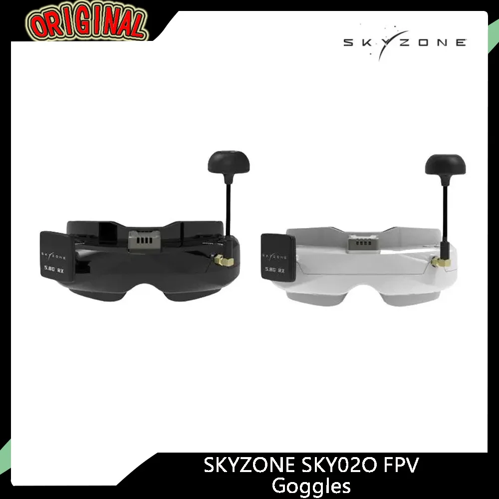 SKYZONE SKY02O FPV Goggles - OLED 640x400 29° FOV, 5.8G 48CH SteadyView, 64GB DVR/Head Tracker