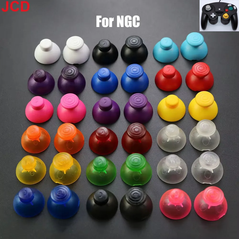 JCD 1pairLeft And Right Replacement Analog Joystick Thumb Stick Silicone Cap For GameCube For NGC /GC Controller