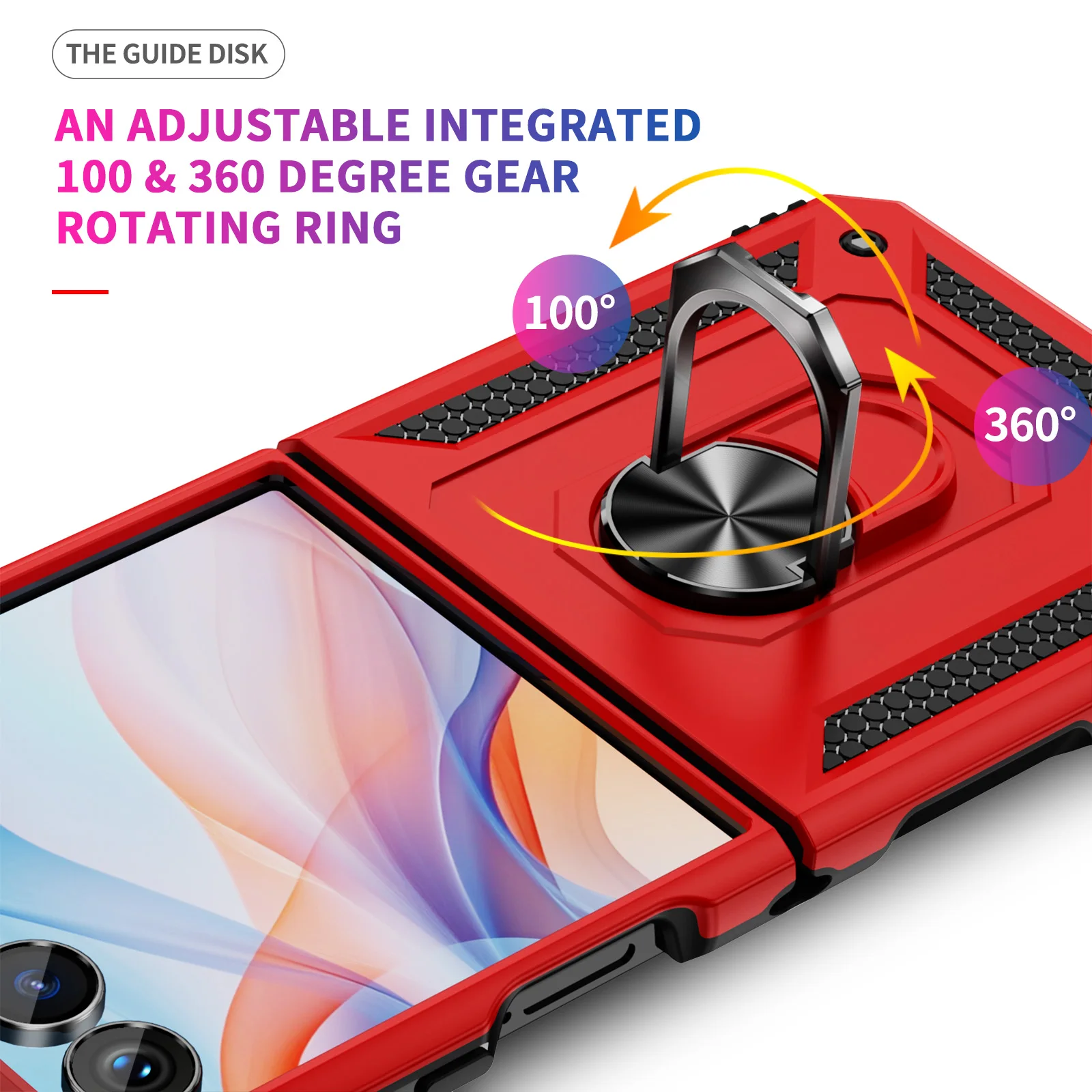 Military-grade Shockproof Phone Case For Samsung Galaxy Z Flip 7 Armor Ring Stand Holder Protective Case For Z Flip 7 FE 6 5 4 3 - view 4