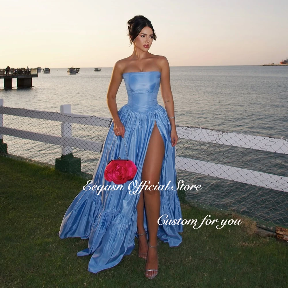 Luxury Evening Dresses 2026 Women\'s Dress Robe Grace Robes De Wedding A Line Satin Split Special Occasion Dresses Customized