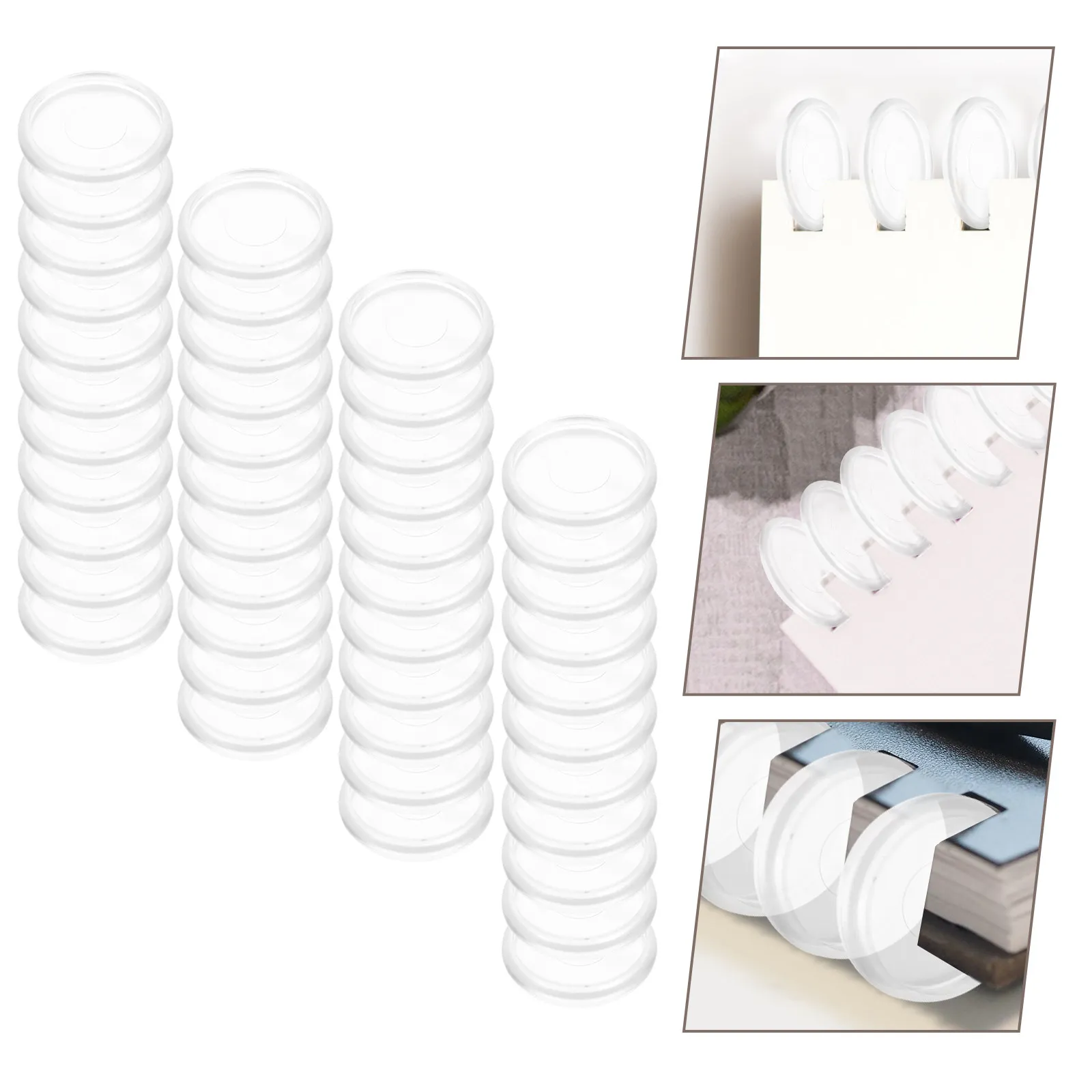 

44Pcs Plastic Binding Discs Strong Flexible Binder Rings for DIY Notepads Journaling and Document Organization