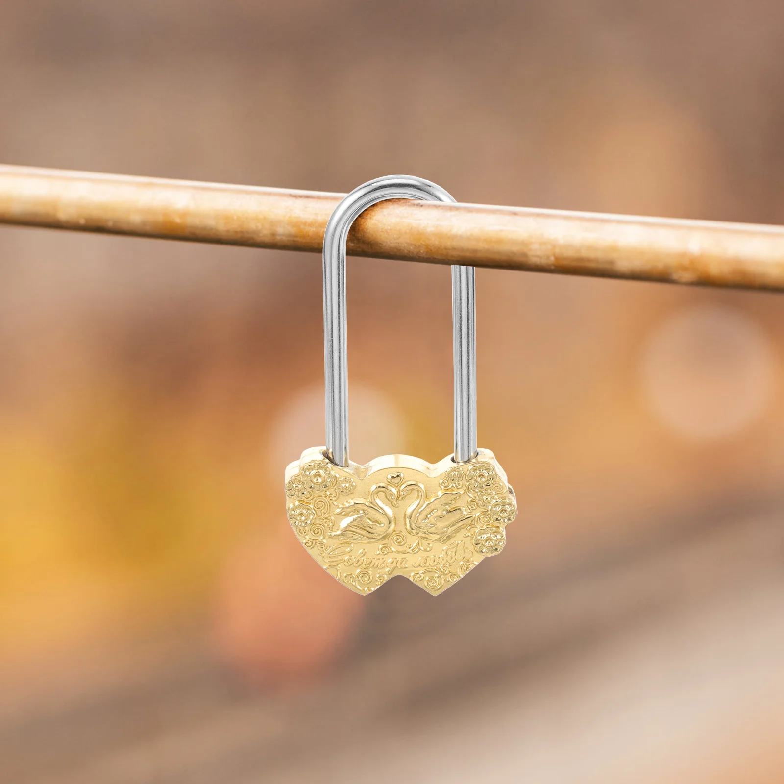 

Swan Pattern Metal Decorative Lock Vintage Padlock For Lovers Wish Lock Travel Wedding Anniversary Portable Small Durable Tool