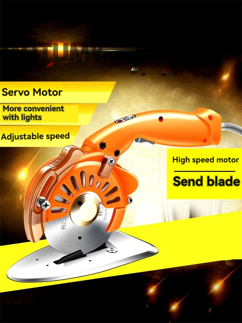 Direct Drive Servo Round Knife Cutter Industrial Fabric Multifunctional Scissors for Cloth Leather