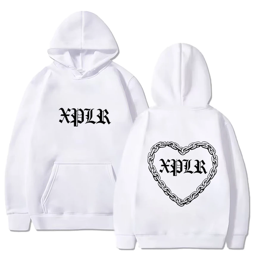 Sam and Colby XPLR Men's and Women's Hooded Sweatshirt Long sleeved Casual Hoodie Warm Street Clothing Winter Top