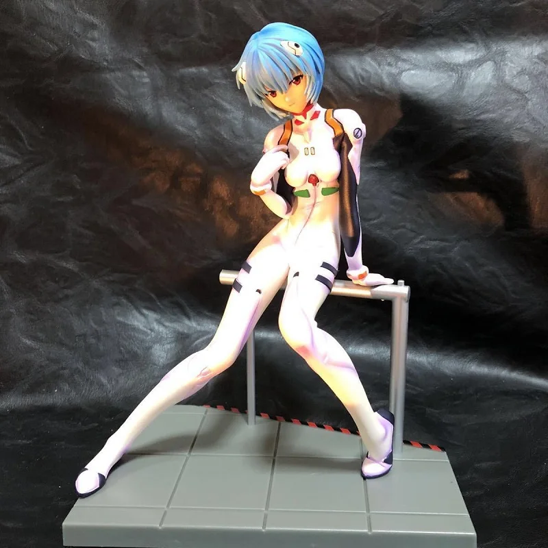 In Stock Original SEGA Neon Genesis Evangelion Figure Ayanami Rei EVA PM Combat Suit Sitting Anime Model Toys for Boys Gift