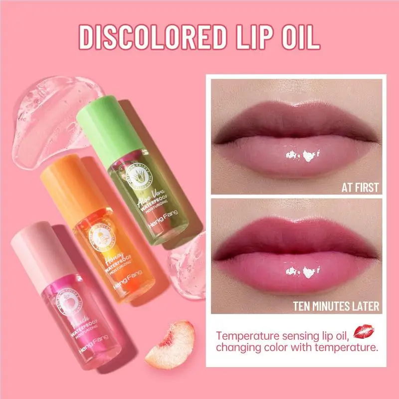 changing color lip gloss Hydrating Temperature Sensing Lip Balm Moisturizing Color Changing Lip Oil Brighten Repair Lips