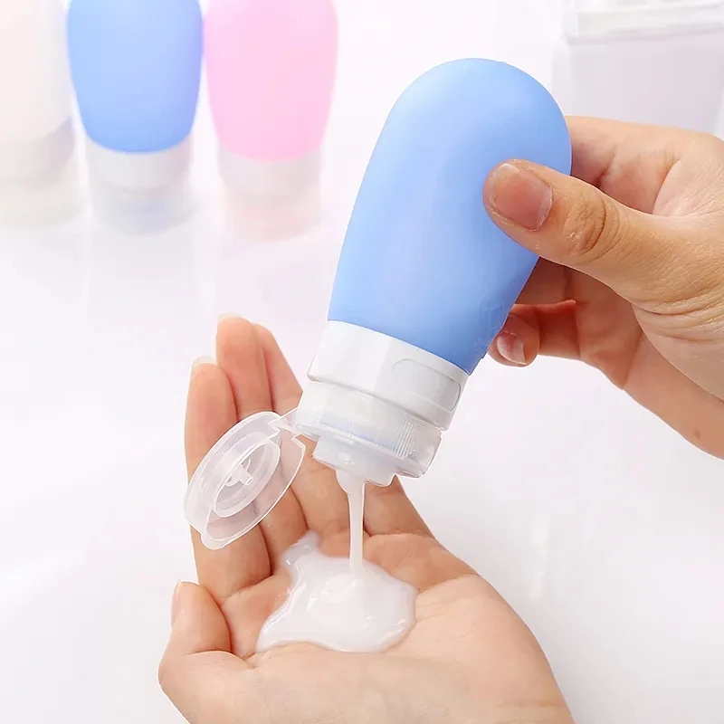 38/60ml Portable Travel Bottles Leakproof Small Liquid Bottle Silicone Body Hand Sanitizer Divided Bottles Can Reusable Squeeze