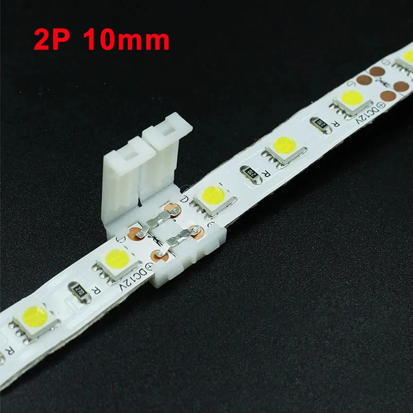 5Pcs/Lot LED Connector 2Pin 3Pin 4Pin Solderless For 8mm 10mm 5050 3528 ws2811 ws2812b 5630 5730 Smd LED Strip