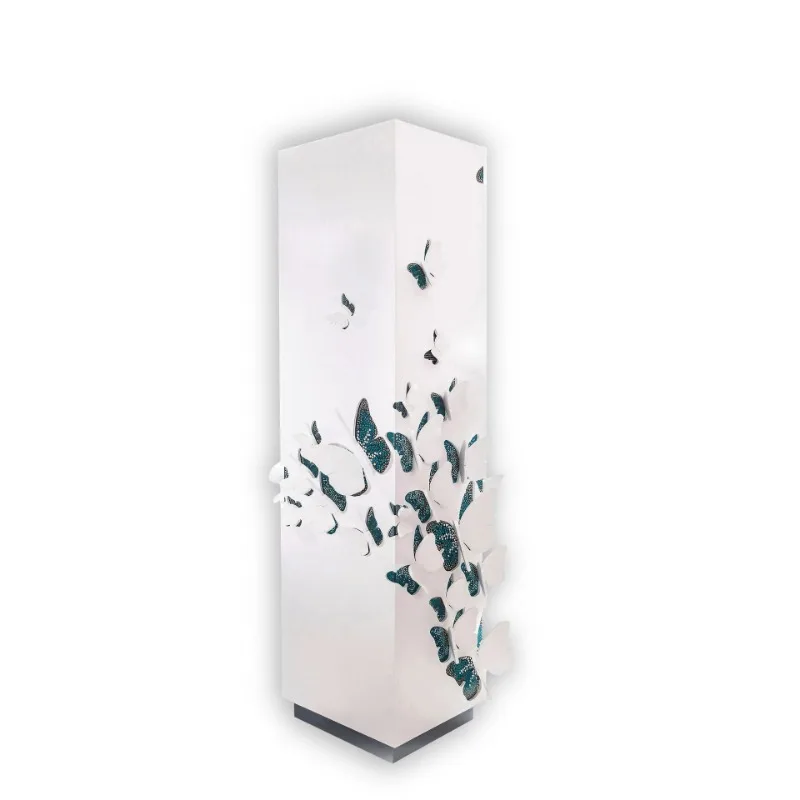 

Light luxury art, solid wood crystal, butterfly relief design high style, dining side cabinet