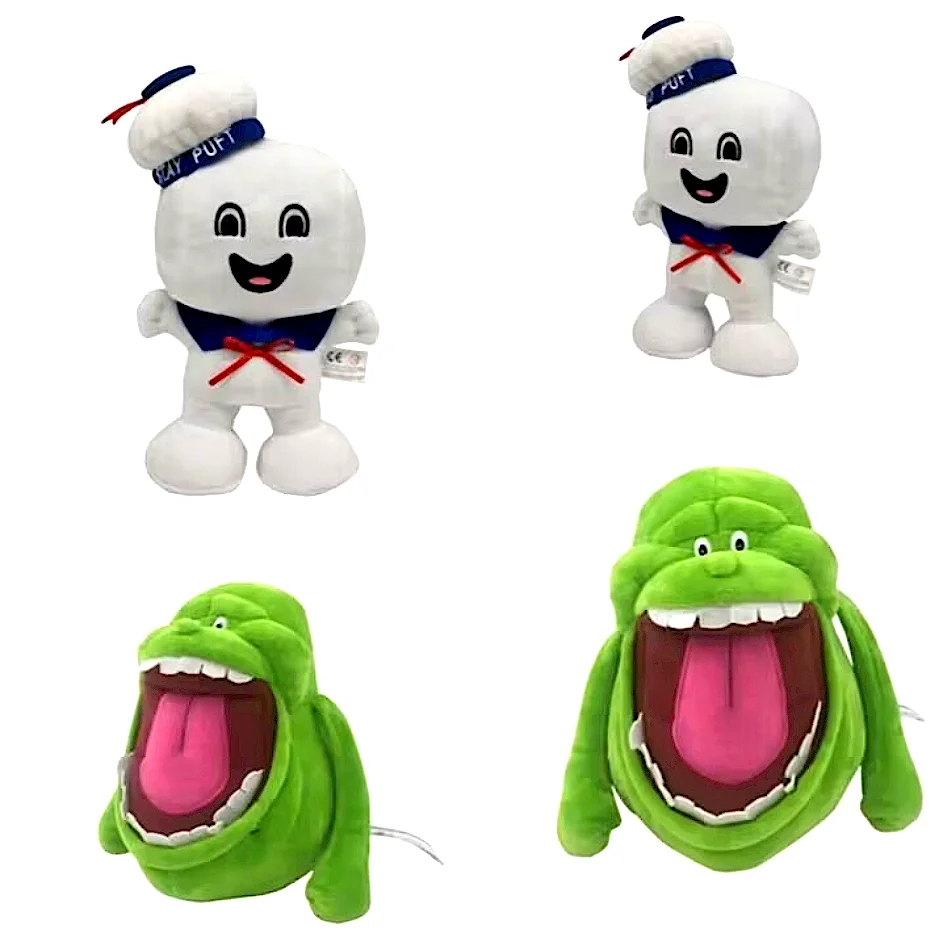 Marshmallow Man And Slimer Stuffed Vintage Ghostbusters 3 Stay Puft Plush Bank Sailor Stuffed Plush Toy Dollhristmas Gift 20CM