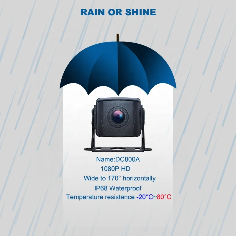 7 pollici 1024*600IPS 1080P Full Calor Camera H.264 Formato di archiviazione Doppia registrazione Doppio display Sistema di monitoraggio di sicurezza per camion