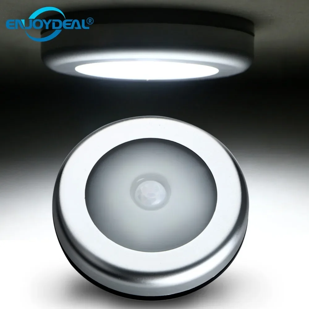 6 LED Night Light PIR Motion Sensor Night Light Closet Corridor Cabinet Induction Lamp Magnetic Wall Light use 3x AAA batteries