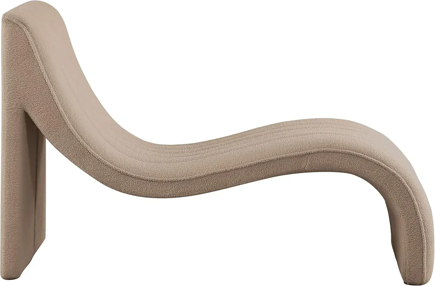 [أفضل بائع! ]156 مجموعة أوريان البيج الحديثة |   كرسي معاصر مع قماش تيدي بيج ناعم