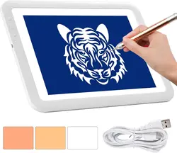 A3 Rechargeable Led Super Bright Light Pad Powered by 3500mAh Lithium Battery for Cricut Weeding Vinyl Tool，Diamond Painting