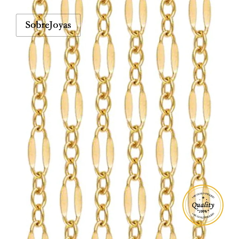 

14-каратное золото, цепочка для губ, 2,4 мм, незавершенное ожерелье, минималистичные золотые украшения, цепочка ручной работы «сделай сам»