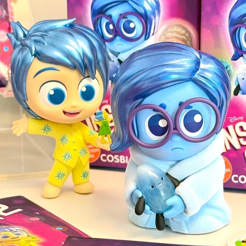 Genuine Hot Toys Inside Out 2 Pajama Party SeriesV2 Cosbi Blind Box Joy Sadness Disgust Nostalgia Anime Figure Toy Birthday Gift