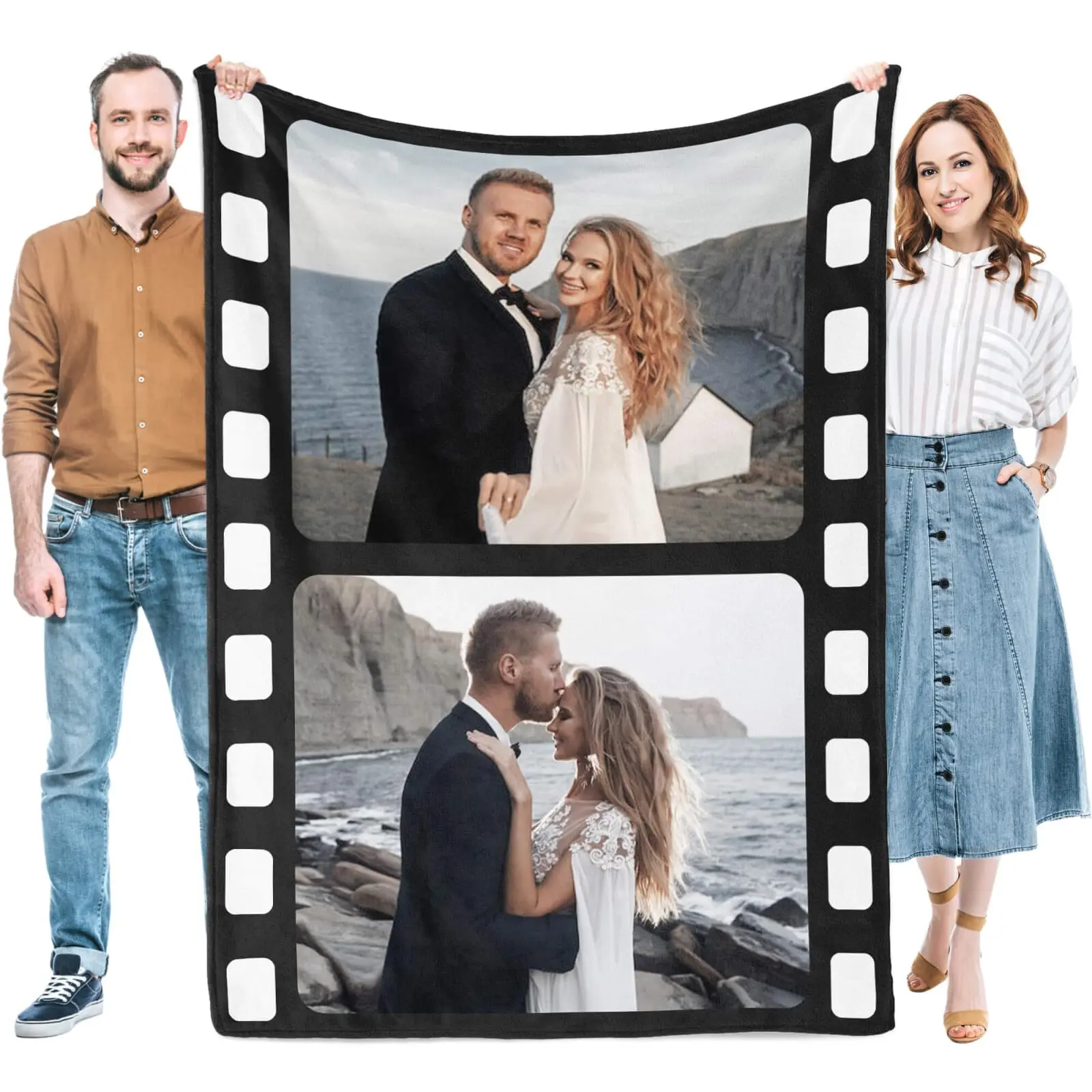 Benutzerdefinierte Decke, personalisierte Geschenke für Sie, Valentinstag, Jahrestag, Foto-Überwurfdecken mit Bild