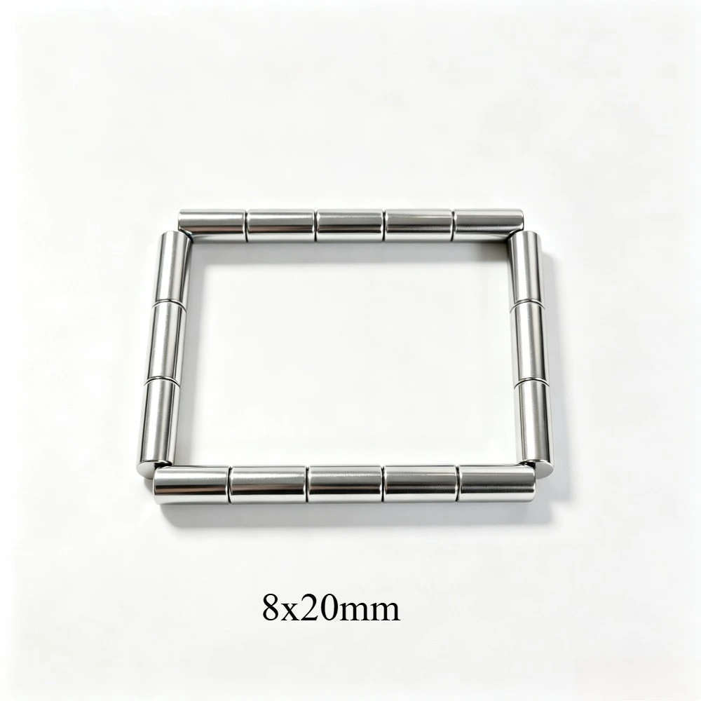 8x20 mm Super Powerful Magnetic Magnet 8mm x 20mm Thick Permanent Neodymium Magnet Strong 8x20mm Round Magnet 8*20 mm