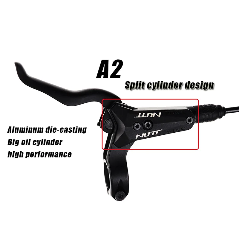 NUTT 800/1400mm MTB Bike brake Hydraulic Disc brake bicycle bike clamp 22.2MM Handlebar 160mm Rotor Front & Rear Brake set