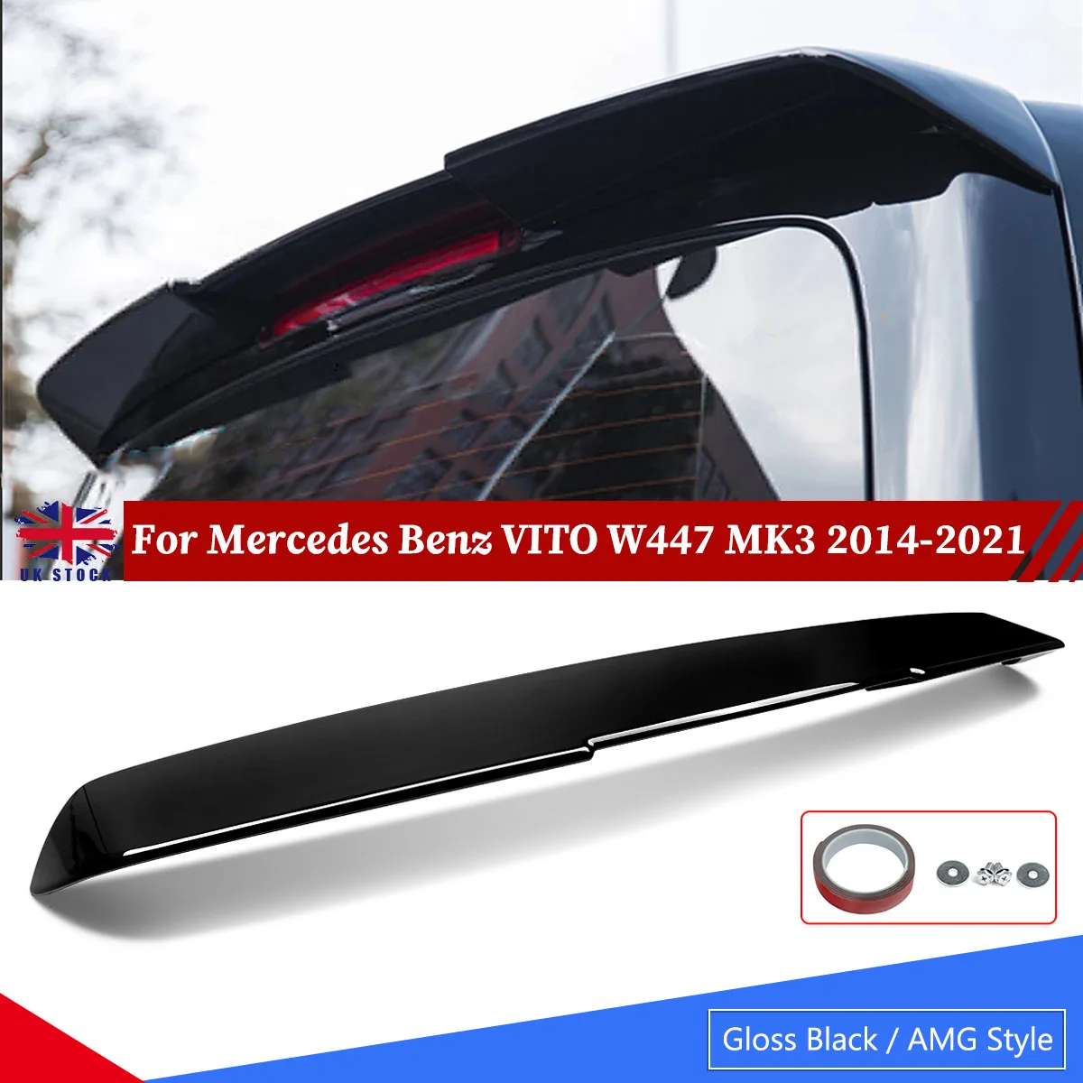 

Magickit For Mercedes-Benz Vito W447 V250 V260 2016 2017 2018 2019 2020 Roof Wings Rear Spoiler Car Trunk Lid Car Accessories