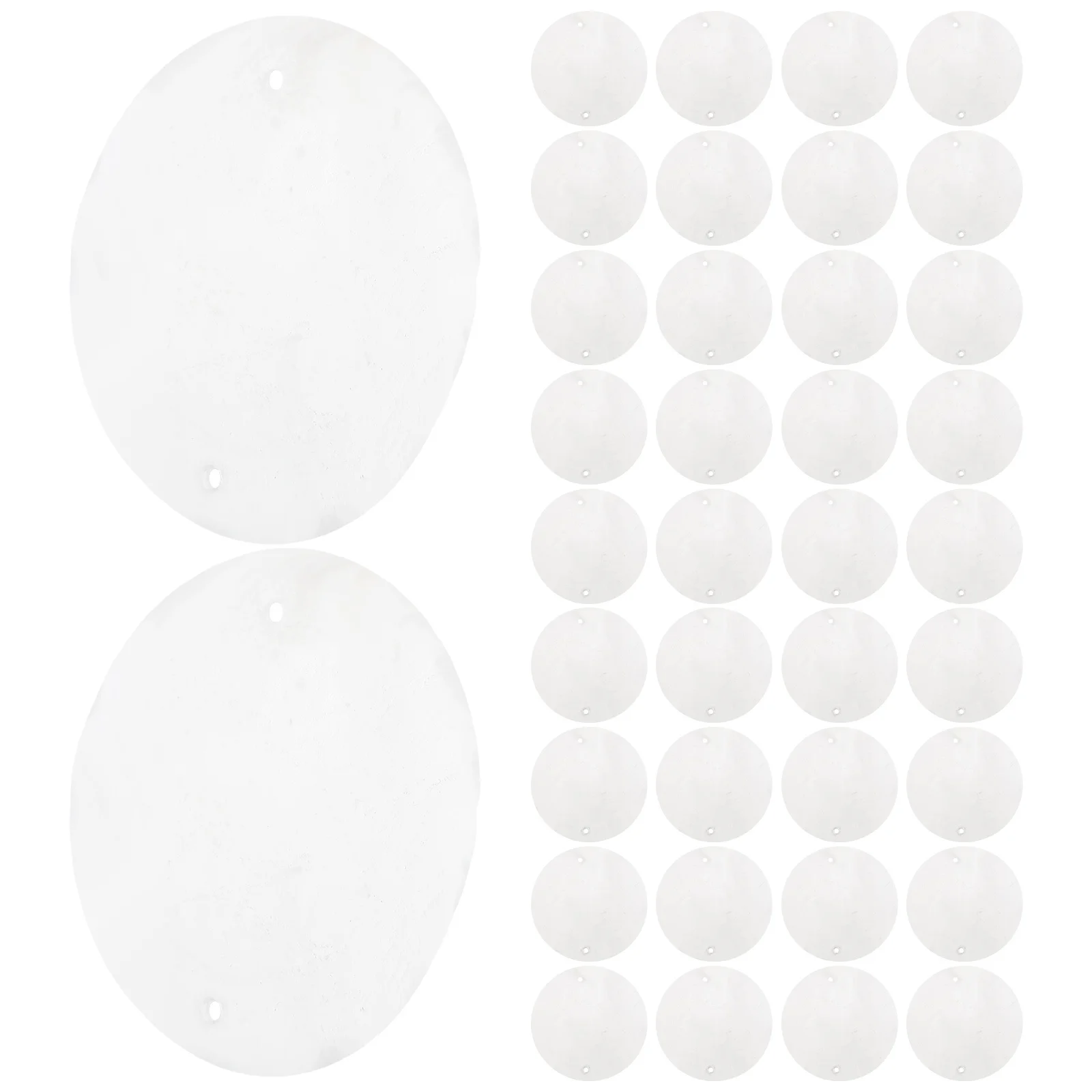 

100Pcs DIY Shells Hanging Ornaments Natural Round Pieces for Wind Catcher Making Jewelry Accessories Craft